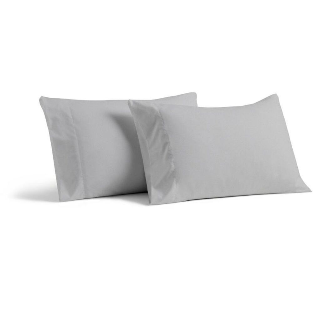 Luxury Rayon Derived from Bamboo Set of 2 Pillowcases - Silver King